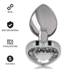 INTENSE - WHITE HEART ALUMINIUM METALL ANAL PLUG GRÖSSE S