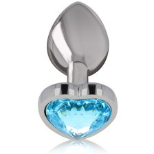 INTENSE - PLUG ANAL MÉTAL ALUMINIUM COEUR BLEU TAILLE L