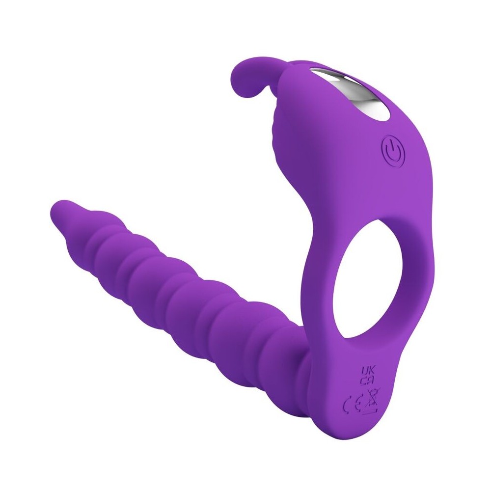 PRETTY LOVE - BLACKNEY PENIS RING WITH LILA VIBRATOR PLUG