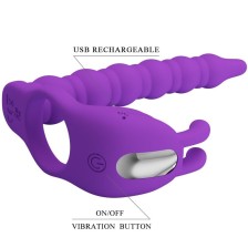 PRETTY LOVE - BLACKNEY PENIS RING WITH LILA VIBRATOR PLUG