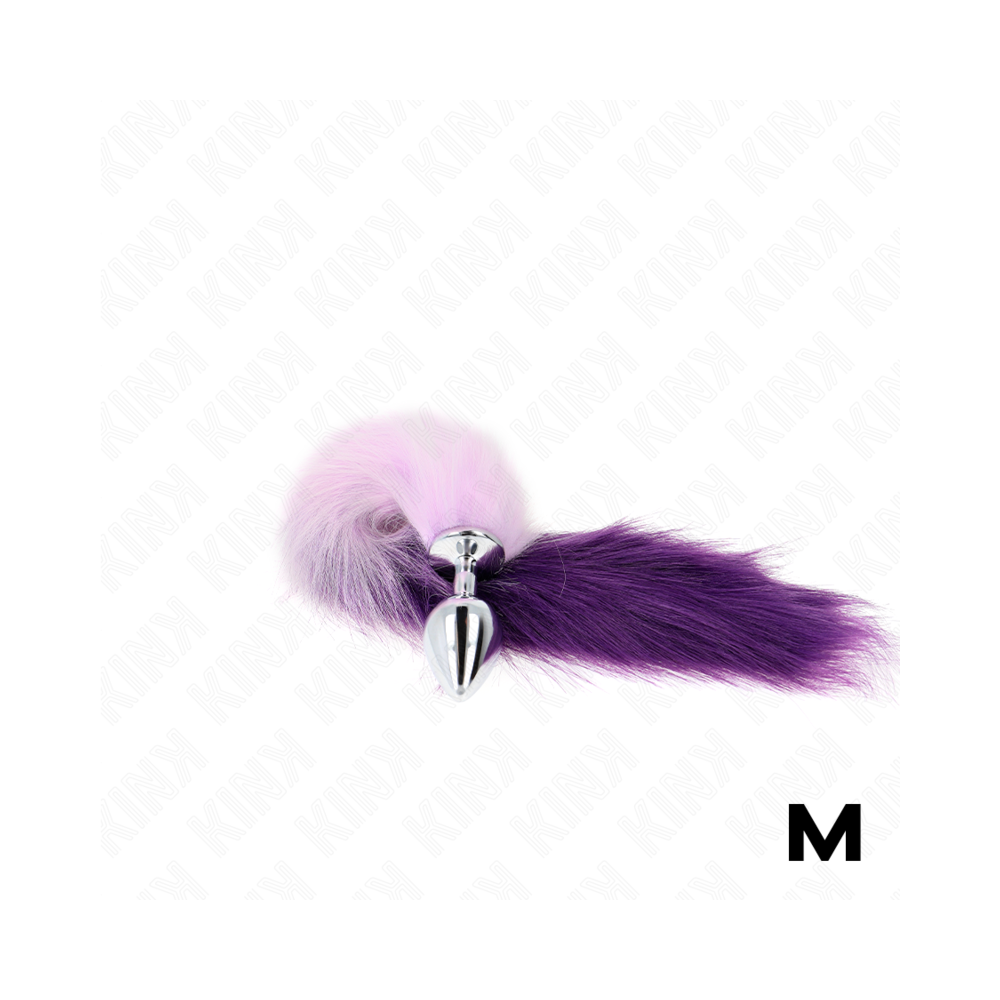 KINK - ANAL PLUG SIZE M 8 X 3.5 CM WITH SYNTHETIC TAIL 40 CM PURPLE