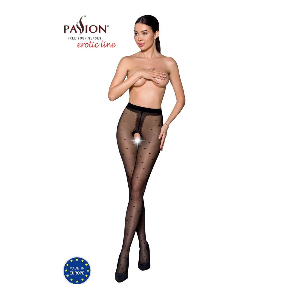 PASSION - TIOPEN 018 SCHWARZE STRUMPFHOSE 3/4 20 DEN