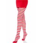 LEG AVENUE - WHITE/RED STRIPED TIGHTS