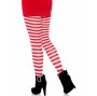 LEG AVENUE - WHITE/RED STRIPED TIGHTS