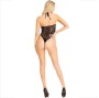 LEG AVENUE - NAHTLOSER NECKHOLDER-KÖRPER IN SCHWARZ