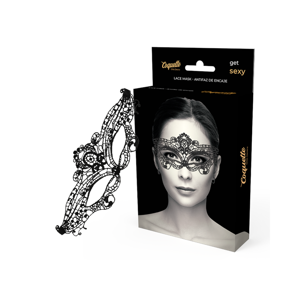 COQUETTE CHIC DESIRE - FEINE SCHWARZE SPITZENMASKE