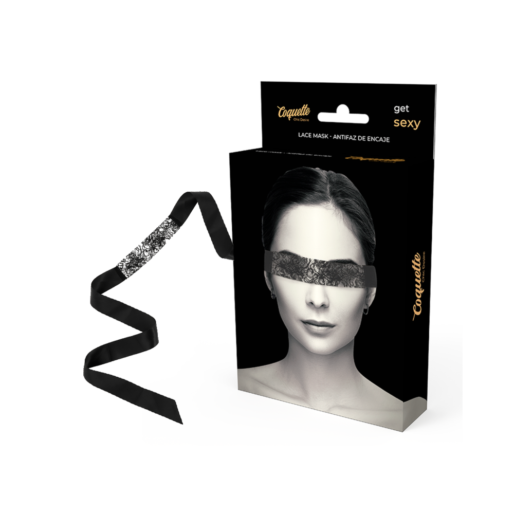 COQUETTE CHIC DESIRE - LACE MASK BLACK