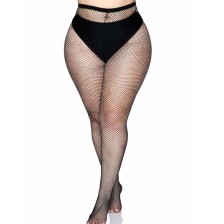 LEG AVENUE - BACKSEAM PANTYHOSE BLACK PLUS SIZE