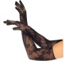 LEG AVENUE - LUVAS FLORAL VERMELHAS PRETAS