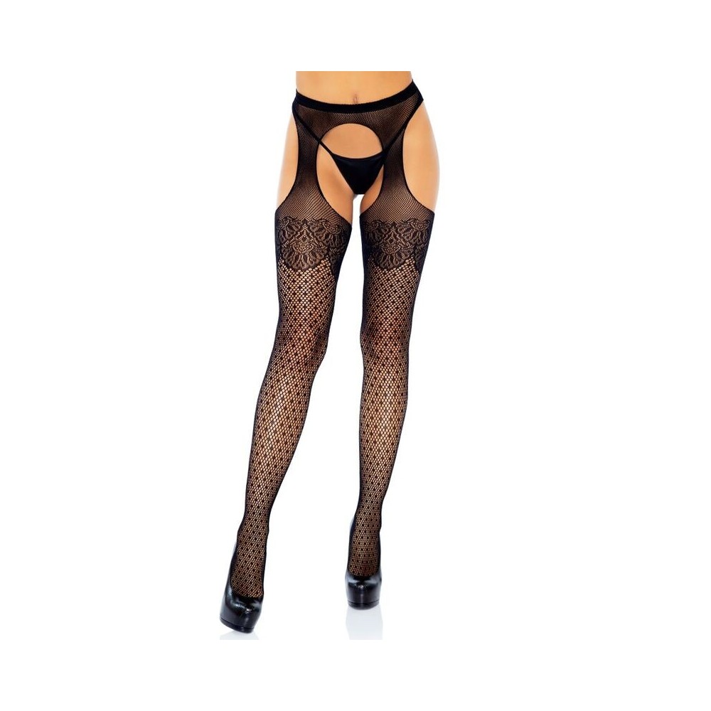 LEG AVENUE - POLKA DOT SUSPENDER HOSE ONE SIZE