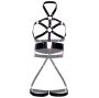 LEG AVENUE - VEGAN LEATHER GRIP BODY HARNESS BLACK L