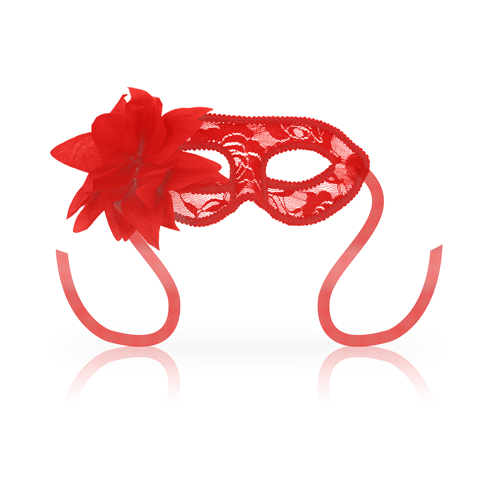 OHMAMA - MASKS LACE EYEMASK AND FLOWER RED