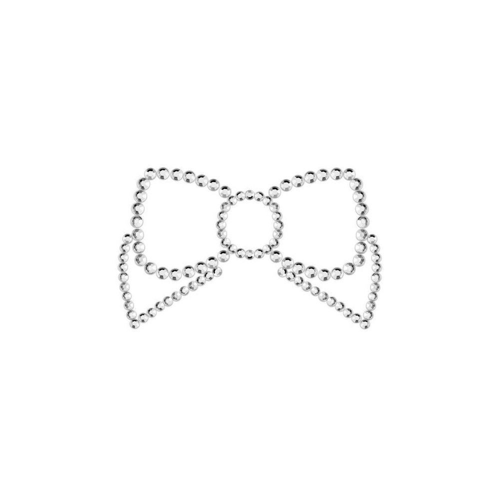 BIJOUX - MIMI BOW SILVER NIPPLE COVERS