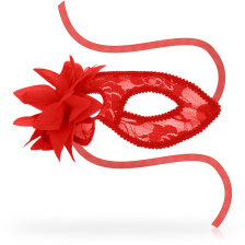 OHMAMA - MASKS LACE EYEMASK AND FLOWER RED