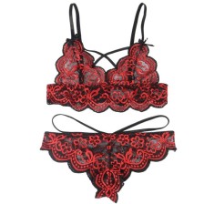 SUBBLIME - SET ENSEMBLE DEUX PIÈCES TOP ET CULOTTE EN DENTELLE L/XL