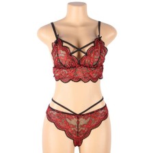 SUBBLIME - SET ENSEMBLE DEUX PIÈCES TOP ET CULOTTE EN DENTELLE L/XL