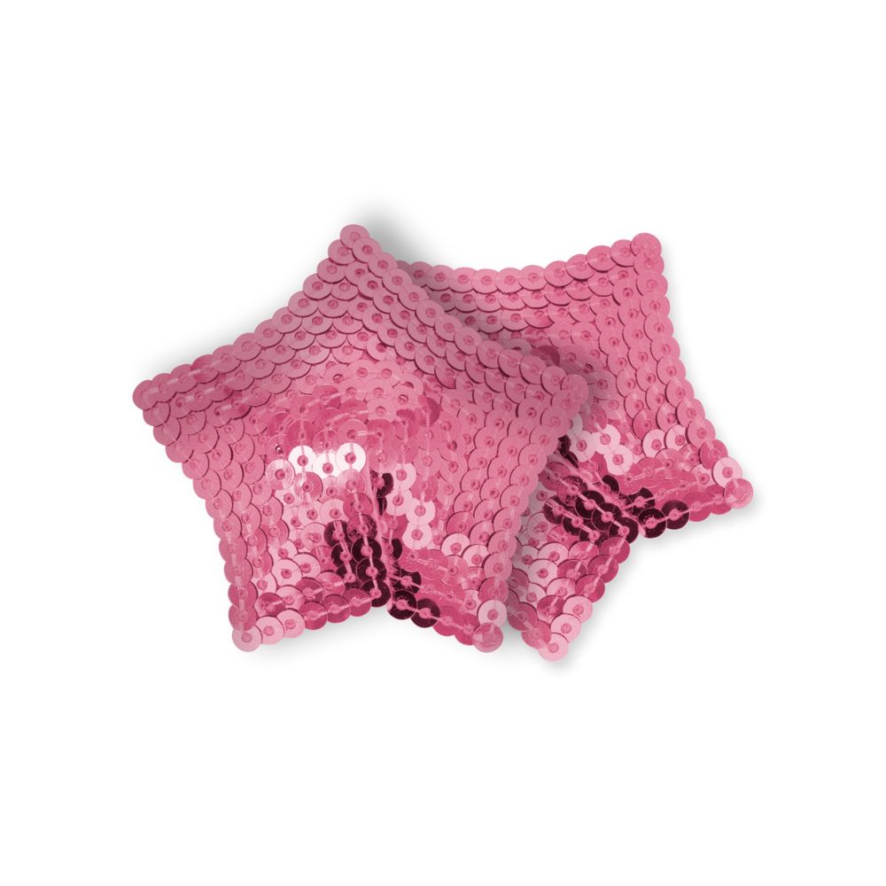 OHMAMA FETISH - PINK SEQUINED STAR NIPPLES COVERS