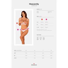 OBSESSIVE - HEAVENLLY-Set, 2-teilig, Körbchenlos, XL/XXL