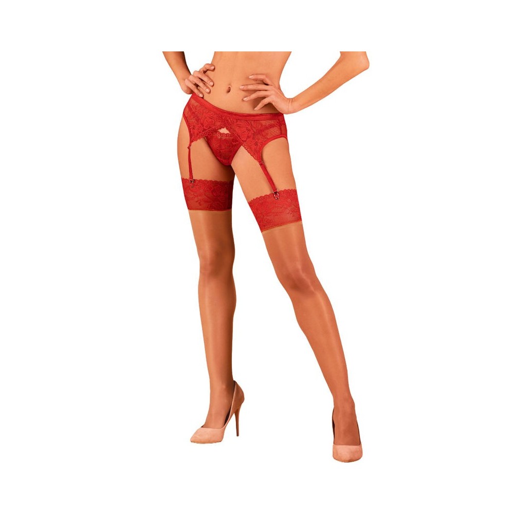 OBSESSIVE - COLLANT DENTELLE ROUGE LACELOVE XS/S