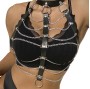SUBBLIME - CHEST HARNESS LEATHER CHAINS BLACK ONE SIZE