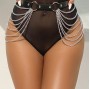 SUBBLIME - CHAÎNE CUIR CEINTURE NOIRE TAILLE UNIQUE