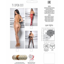 PASSION - TIOPEN 001 ROTE STRUMPFHOSE 1/2 20 DEN