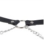 SUBBLIME - CINTURA IN PELLE NERA TAGLIA UNICA