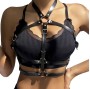 SUBBLIME - LEATHER RING CHEST HARNESS BLACK ONE SIZE