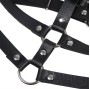 SUBBLIME - HARNAIS POITRINE ANNEAU CUIR NOIR TAILLE UNIQUE