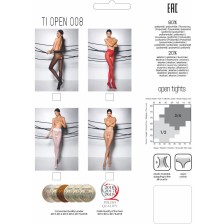 PASSION - TIOPEN 008 ROTE STRUMPFHOSE 1/2 30 DEN