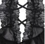 SUBBLIME - TEDDY-HALTER-NECK-BARE-BACK-SPITZE SCHWARZ S/M