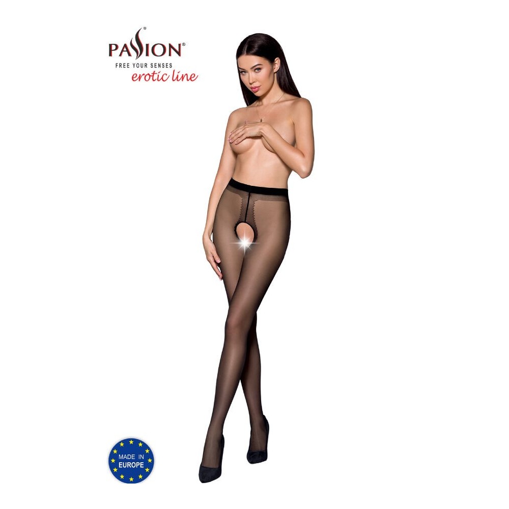 PASSION - TIOPEN 022 BLACK/RED TIGHTS 1/2 20 DEN