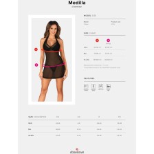 OBSESSIVE - CHEMISE MEDILLA E TANGA M/L