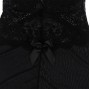 SUBBLIME - BABYDOLL TULLE CON DETTAGLI PIZZO E FIORI NERO S/M