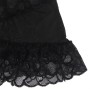 SUBBLIME - BABYDOLL BRETELLES RÉGLABLES ET DENTELLE TRANSPARENTE IMPRIMÉ FLORAL NOIR S/M