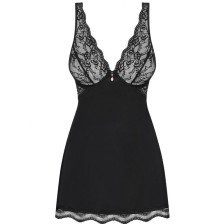 OBSESSIVE - BABYDOLL E PERIZOMA LUVAE NERO XS/S