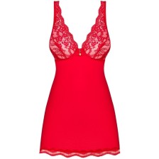 OBSESSIVE - BABYDOLL AND LUVAE TANGA RED S/M