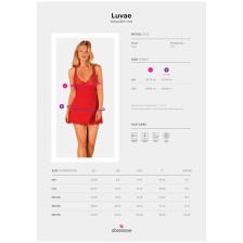 OBSESSIVE - LUVAE BABYDOLL & TANGA ROUGE S/M