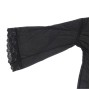 SUBBLIME - TRANSPARENT FABRIC ROBE WITH LACE DETAIL BLACK L/XL