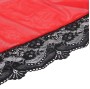 SUBBLIME - TRANSPARENT FABRIC ROBE WITH LACE DETAIL RED L/XL