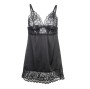 SUBBLIME - BABYDOLL CON PETTO STAMPA FLOREALE NERO S/M