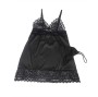 SUBBLIME - BABYDOLL WITH FLORAL PRINT CHEST BLACK L/XL