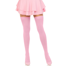 LEG AVENUE - NYLON THIGH HIGHS PINK