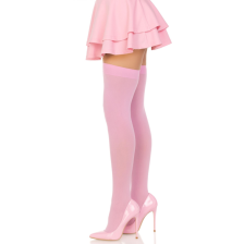 LEG AVENUE - CUISSES HAUTES EN NYLON ROSE