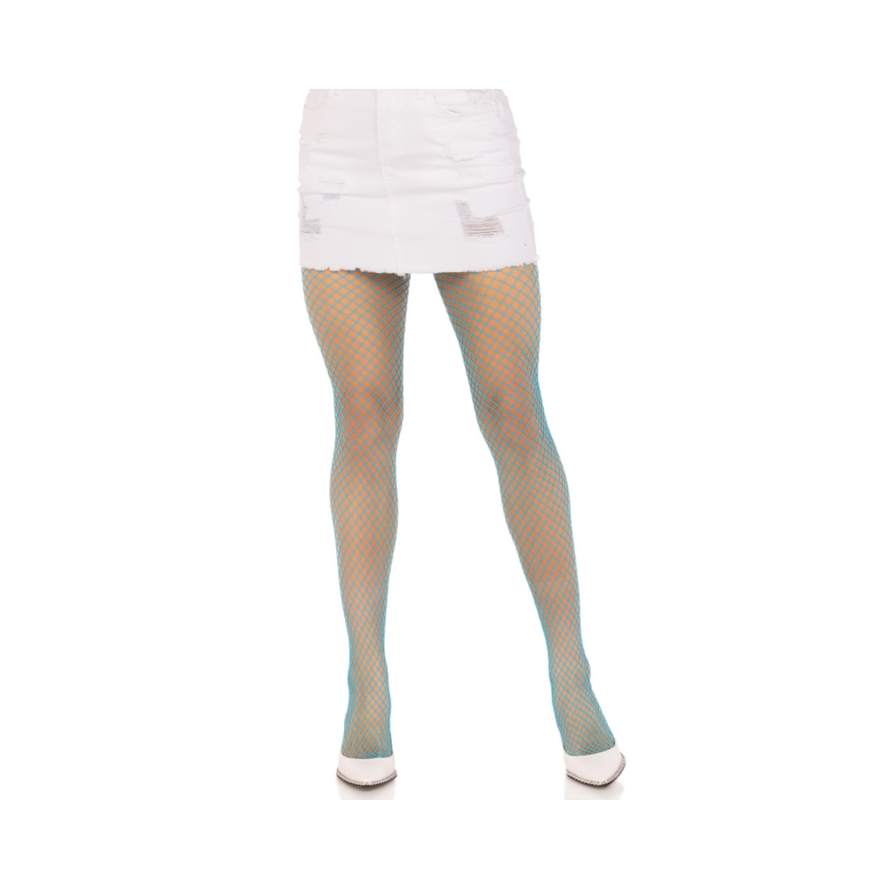 LEG AVENUE - LYCRA FISHNNET PANTYHOSE BLUE