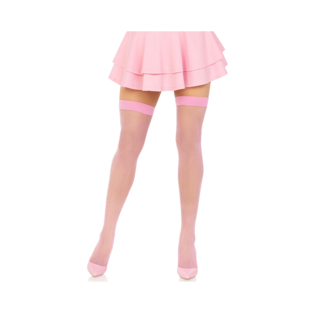 LEG AVENUE - FISHNNET THIGH STOCKINGS PINK