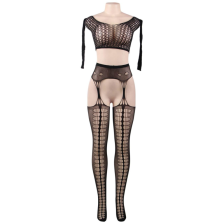 QUEEN LINGERIE - BODYSTOCKING-TOP LANGARM S/L