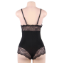 SUBBLIME - ORSACCHIOTTO CON DETTAGLI IN PIZZO FLOREALE NERO L/XL