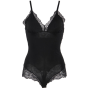 SUBBLIME - BLACK FLORAL LACE DETAIL TEDDY L/XL