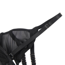 SUBBLIME - SET AUS ZWEITEILIGEM TRANSPARENZ-BH UND STREIFEN S/M